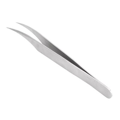 Fine Tipped Multifunctional Stainless Steel Curved Tweezers for Nail Art Tool, Durable, Easy to Carry
