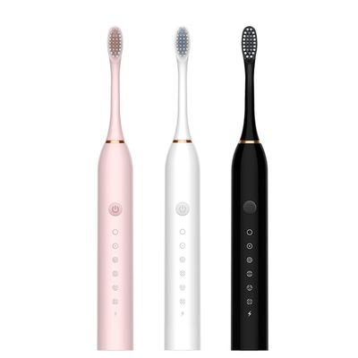 Adult Electric Toothbrush with 8 Brush Heads, 6 Modes Rechargeable Electric Power Toothbrush,IPX7 Rechargeable Soft Bristles Electric Toothbrush Travel Home (Color : White)