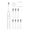 Adult Electric Toothbrush with 8 Brush Heads, 6 Modes Rechargeable Electric Power Toothbrush,IPX7 Rechargeable Soft Bristles Electric Toothbrush Travel Home (Color : White) view 2