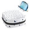 Memphis Black Right Angle First Period Kit for Girls, Tampon Pantyliners Menstrual Purse, Nursing Pad Holder with Zipper, Sanitary Collect Napkin Bag Organizer view 1