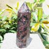 UYCUODLUY Natural Garnet Crystal Obelisk Quartz Crystal Wand Point Stones Tower Natural Quartz Crystals (Size : 600-700g) view 2