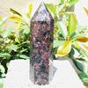 UYCUODLUY Natural Garnet Crystal Obelisk Quartz Crystal Wand Point Stones Tower Natural Quartz Crystals (Size : 600-700g) view 4