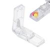 Pill Cutter, Portable Tablet Cutter with Blade and Storage Compartment 2-in-1 Pill Splitter Pill Case Half Quarter for Small or Large Pills Transparent Storage Compartment (White) view 1