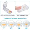 Pill Cutter, Portable Tablet Cutter with Blade and Storage Compartment 2-in-1 Pill Splitter Pill Case Half Quarter for Small or Large Pills Transparent Storage Compartment (White) view 3