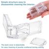 Pill Cutter, Portable Tablet Cutter with Blade and Storage Compartment 2-in-1 Pill Splitter Pill Case Half Quarter for Small or Large Pills Transparent Storage Compartment (White) view 4
