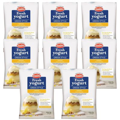 EasiYo Yogurt Greek Style Lemon 8 Pack Yoghurt
