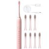 Adult Electric Toothbrush with 8 Brush Heads, 6 Modes Rechargeable Electric Power Toothbrush,IPX7 Rechargeable Soft Bristles Electric Toothbrush Travel Home (Color : Pink, Size : 1PCS) view 2