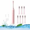Adult Electric Toothbrush with 8 Brush Heads, 6 Cleaning Modes and Smart Timer IPX7 Soft Bristles Toothbrush,USB Rechargeable Toothbrush (Color : Pink) view 1