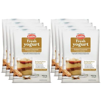EasiYo Yoghurt Salted Caramel, 8 Bags | Each Bag Makes 1kg Yoghurt