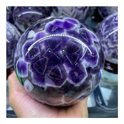 UYCUODLUY Stone Crafts Natural Amethyst Stone Quartz Crystal Ball Beautiful Purple QuartzCrystals (Size : 2000-2200g)