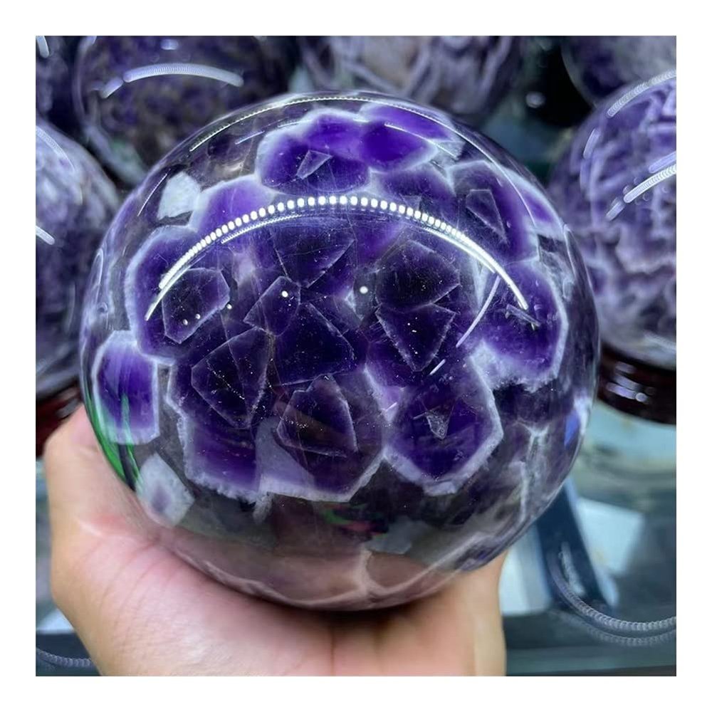 UYCUODLUY Stone Crafts Natural Amethyst Stone Quartz Crystal Ball Beautiful Purple QuartzCrystals (Size : 2000-2200g)