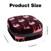 Zipper Menstrual Cup Pouch, Sanitary Napkin Storage Bags, Cute Funny Flamingo with Christmas Hat Soft Tampons Collect Holder Purse for Girls Women Ladies Feminine view 2