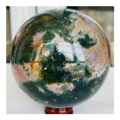 UYCUODLUY Natural Ocean Jasper Quartz Ball Crystal Miracle Ocean Stone Ball Stones Crystals (Color : Multicolor, Size : 550-600g)