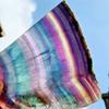 ZDVHOMCB room decoration 540G Natural Rainbow Fluorite Crystal Quartz Piece Stone Crystal Fluorite view 4