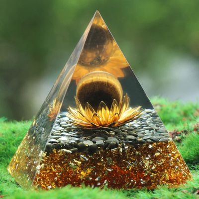 CZAOINCU Home Collections Crystals and Stones Pyramid Tiger Eye Generator Balancing Decor Inspirational Gifts Sleep (Color : 23, Size : 1.97 * 1.97 * 1.97in)