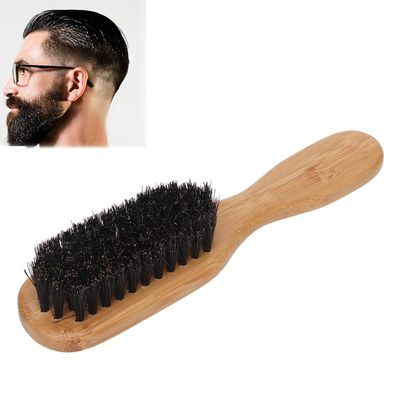 Beard Brush Reinforced Process Skin Wood Handle Hair Salon Tool, Beard Cleaning Tool for Safety Razor