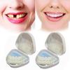 Flipped Warmth 2 Pairs False Teeth Upper & Lower Veneers Teeth Instant Veneers Snap on Dentures for Missing Teeth Temporary Denture Cosmetic Clip in Veneers Teeth for Women view 1