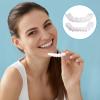 Flipped Warmth 2 Pairs False Teeth Upper & Lower Veneers Teeth Instant Veneers Snap on Dentures for Missing Teeth Temporary Denture Cosmetic Clip in Veneers Teeth for Women view 4