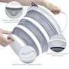 2-Pack Collapsible Bucket 2.6 Gal/10L, BPA-Free - Space-Saving, Portable Foldable Water Pail for Versatile Use, Home, Outdoors, Car Wash, Camping, Fishing - Grey view 3