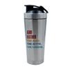 Best Gift for God Father, The Man the Myth the Legend, Father's Day Gift, 500ml Aluminium Shaker Bottle for Supplement Shakes - Easy Clean, Durable Cup. (Silver) view 1
