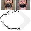 Men's Mustache and Beard Shaper: Plastic Neckline Trimming Guide for Perfect Shaping Ideal Tool for Styling and Trimming Beards view 1