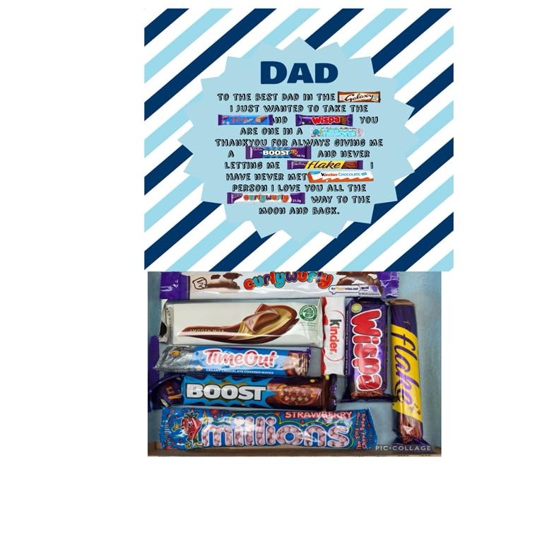Dad Fathers Day Poem Chocolates Sweet Box Gift Hamper Present Birthday