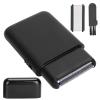 Portable USB Charging Electric Razor, Travel Sized Foil Shaver for Men, Beard Trimmer, Handy Pocket Shaver, Ideal for Travel (Black) view 4