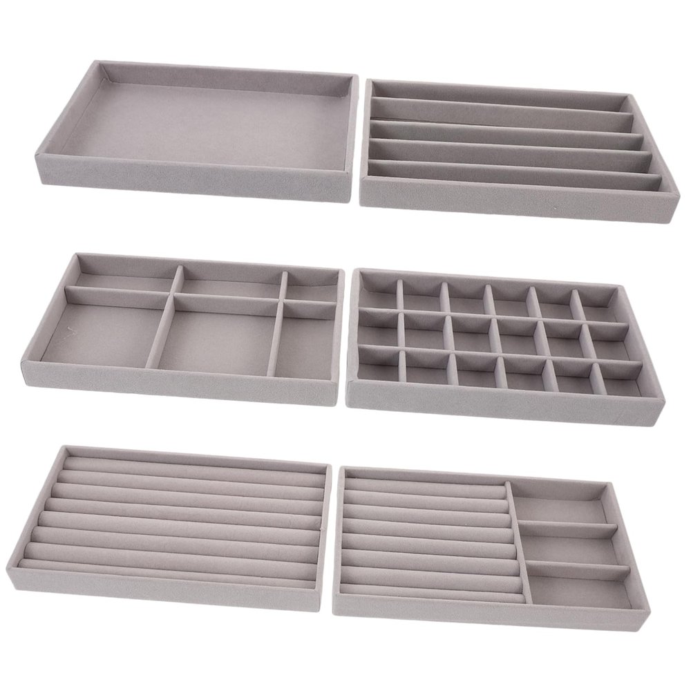 1 Set Organizer 2 in 1 Bracelet Jewelry Display Case Jewelry Display Trays Flannel Ring Organizer - Jewelry Box Earrings Tray Jewelry Plate Bracelet/444