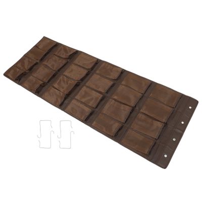 1pc Mobile Phone Bag Over The Door Shoe Organizer Shoe Rack Door Hanging Phone Kickstand Pocket Hanging Storage Bag Home Multiple Pockets Jewelry Rack Non-woven Fabric/466(Coffee,150X55CM)