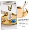 1pc Rabbit Jewelry Tray Nightstand Decor Jewelry Plate Earring Tray Ring Display Tray Table Top Decor Night Stand Decor Sundries Storage Tray Delicate Ceramic Gold Plated/489 view 3