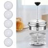Chazcool 5PCS French Press Filter, French Press Replacement Filters, Stainless French Press Filter Screen for 600ml Coffee Pot Coffee Maker, 3in view 2