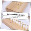 1pc Wall Hanging Jewelry Rack Necklace Holder Wall Jewelry Hook Wall Mounted Necklace Display Stand Earring Display Stand Hanging Earring Bar Earring Hanger Wooden Solid Wood Shelf/499 view 2