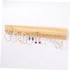 1pc Wall Hanging Jewelry Rack Necklace Holder Wall Jewelry Hook Wall Mounted Necklace Display Stand Earring Display Stand Hanging Earring Bar Earring Hanger Wooden Solid Wood Shelf/499 view 4