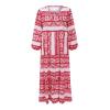 Vestidos para 2024 Dinner Dress Waffle Knit Swing Dress for Women Modest Dresses for Women Holiday Summer Rave Party Casual Formal Graphic 3/4 Sleeve Business Sun Short Sleeve view 3