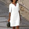 White Sundresses for Women Camisole Boho Sundress Belted Pink midi Dress for Women Lounge midi Bodycon Dresses White Sun Dress Tight Rhinestone Satin Navy view 2