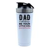 Fathers Day Gift, Dad I Will Always Be Your Little Girl Financial Burden, 500ml Aluminium Shaker Bottle for Supplement Shakes - Easy Clean, Durable Cup. (White) view 1