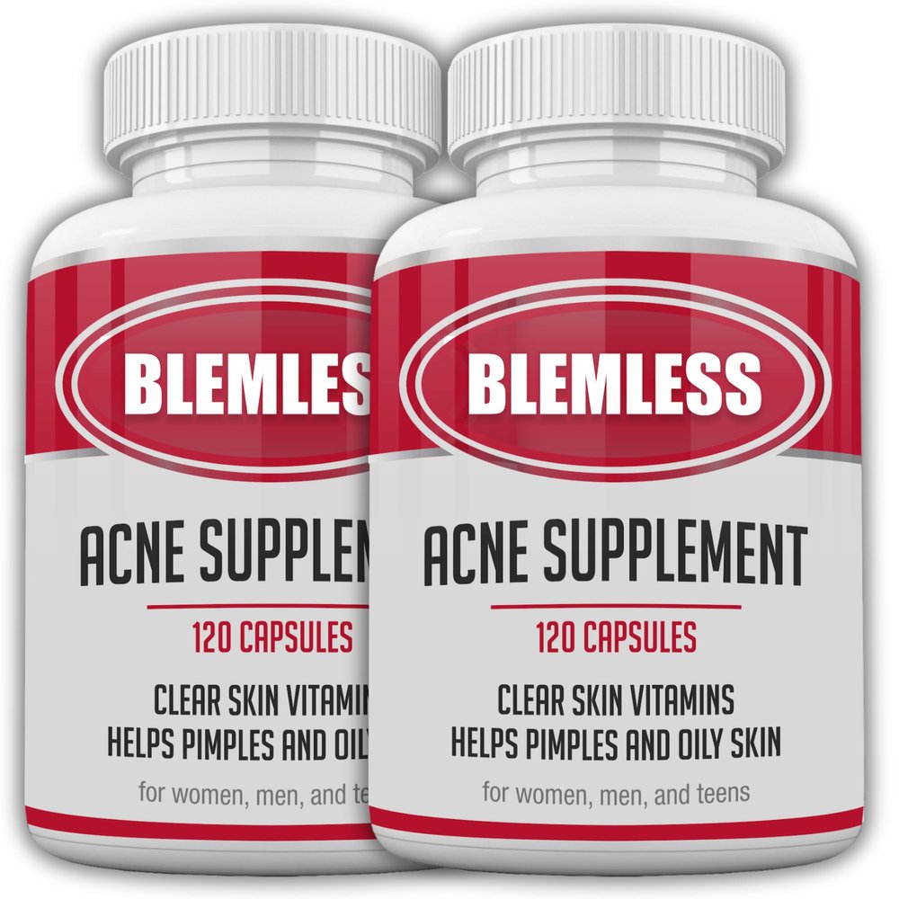 Blemless 120 Day- Clear Skin Supplement Pills Designed to Reduce Oily Breakouts from Spots & Blemishes with Vitamins A, B5, NAC, & Selenium for Women, Men, Teens, & Adults | 240 Natural Capsules
