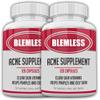 Blemless 120 Day- Clear Skin Supplement Pills Designed to Reduce Oily Breakouts from Spots & Blemishes with Vitamins A, B5, NAC, & Selenium for Women, Men, Teens, & Adults | 240 Natural Capsules view 1