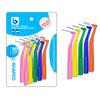 BOULTON Angle Interdental Brushes  Pack of 10 | L Shape Interdental Brush for Teeth Clean Oral Hygiene Tooth Floss | Dental Picks Interdental Toothpick Stick Toothbrushes Teeth Brushes (Mixed) view 1
