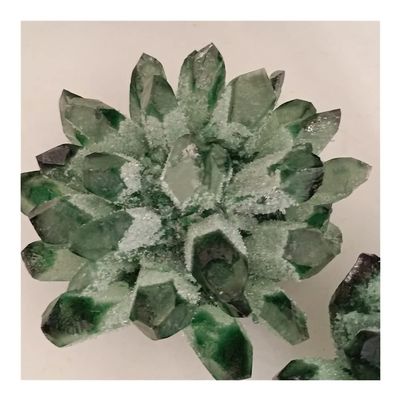 CZAOINCU Crystal 750-850g 1pc Natural Green Phantom Quartz Crystal Cluster Gemstone Geode Adornment Suitable for Home Office Decoration