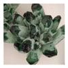 CZAOINCU Crystal 750-850g 1pc Natural Green Phantom Quartz Crystal Cluster Gemstone Geode Adornment Suitable for Home Office Decoration view 2