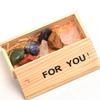 CZAOINCU Home Collections Home Decor, Natural Crystal Stone Seven Wooden Boxes Rock Large Grain Unpolished Stone Collection Gift Gifts,Natural Crystal view 2