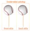 Ercadio 24 Pack Double Sided Base Ball Cupcake Toppers Sports Base Ball Cupcake Picks Base Ball Birthday Cake Decorations Baby Shower Base Ball Sports Theme Party Cake Decoration view 3
