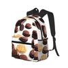 WURTON Cute Animal Fox Flowers Print Backpacks Casual,Pacious Compartments,Work,Travel,Outdoor Activities Unisex Daypacks, Cookies Food Chocolate Chip Biscuits, One Size view 2