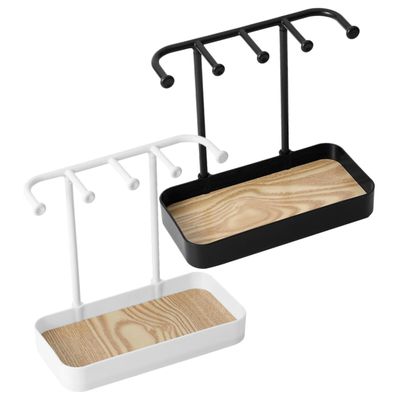 2pcs Show Rack Necklaces Keychain Ring Holder Jewelry Tray Storage Shelves Choker Storage Shelf Hanging Necklace Organizer Earrings Holder Necklace Storage Bracelet Household Pp/344