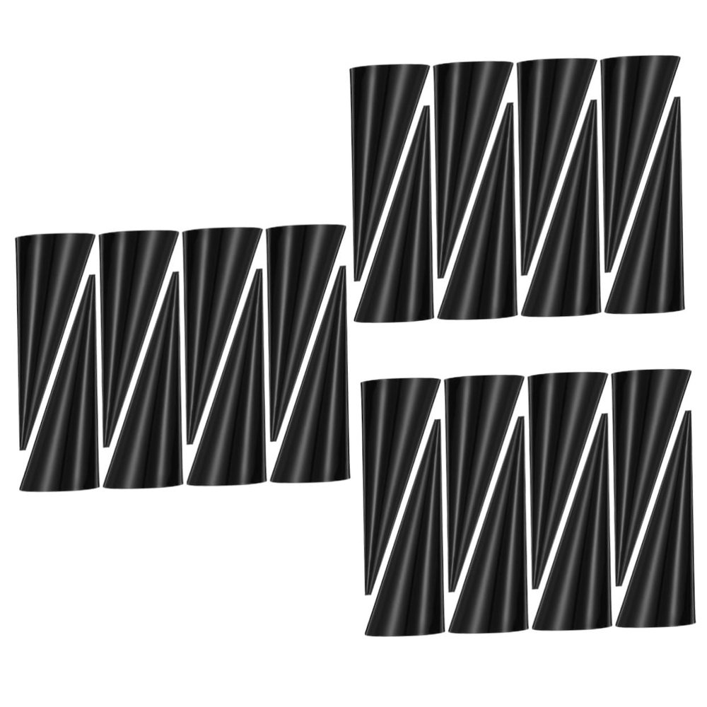 32 Pcs Tapered Ring Display Stand Acrylic Ring Stand Mannequin Ring Holder Crystal Display Stand Ring Organizer Holder Cone Shape Rings Stand Photo Jewelry Display Rack/383 (Color : Blackx3pcs, Size
