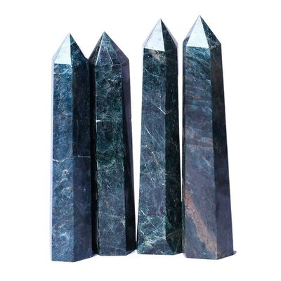 CZAOINCU Home Collections Home Natural Crystal Wand Tip Green Apatite Tower Apatite Wand Tip Pack of 1 (Size : 7-8cm)