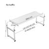 Yidlkecqey Overbed table 140 * 45,over the bed table with wheels,overbed table with wheels adjustable height,over the bed table,bed table, bed table tray,bed table with wheels (Color : White) view 2