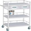 2-Layer Medical Trolley Stainless Steel Rolling Cart For Maximum Load 150kg (Size:604086cm,Color:Double Drawer) view 1