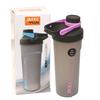 JMS we create smile Set of 2 - Protein Shaker Bottle 700ml Sports Bottle for Protein Shake Leakproof Shaker Cup with Stainless Steel Mixer Ball Secure Drink for Fitness Gym & Travel (Pink) view 2